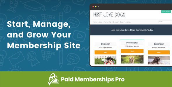 Paid Memberships Pro 3.3 + Addons - WordPress Membership Plugin and Subscriptions Platform Paid Memberships Pro 3.3 + Addons - WordPress Membership Plugin and Subscriptions Platform