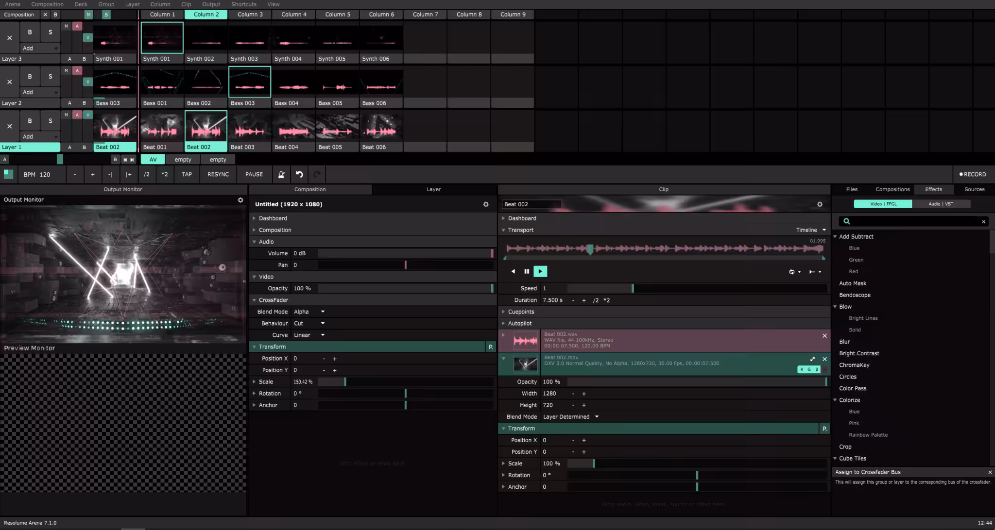 Resolume Arena Screenshot